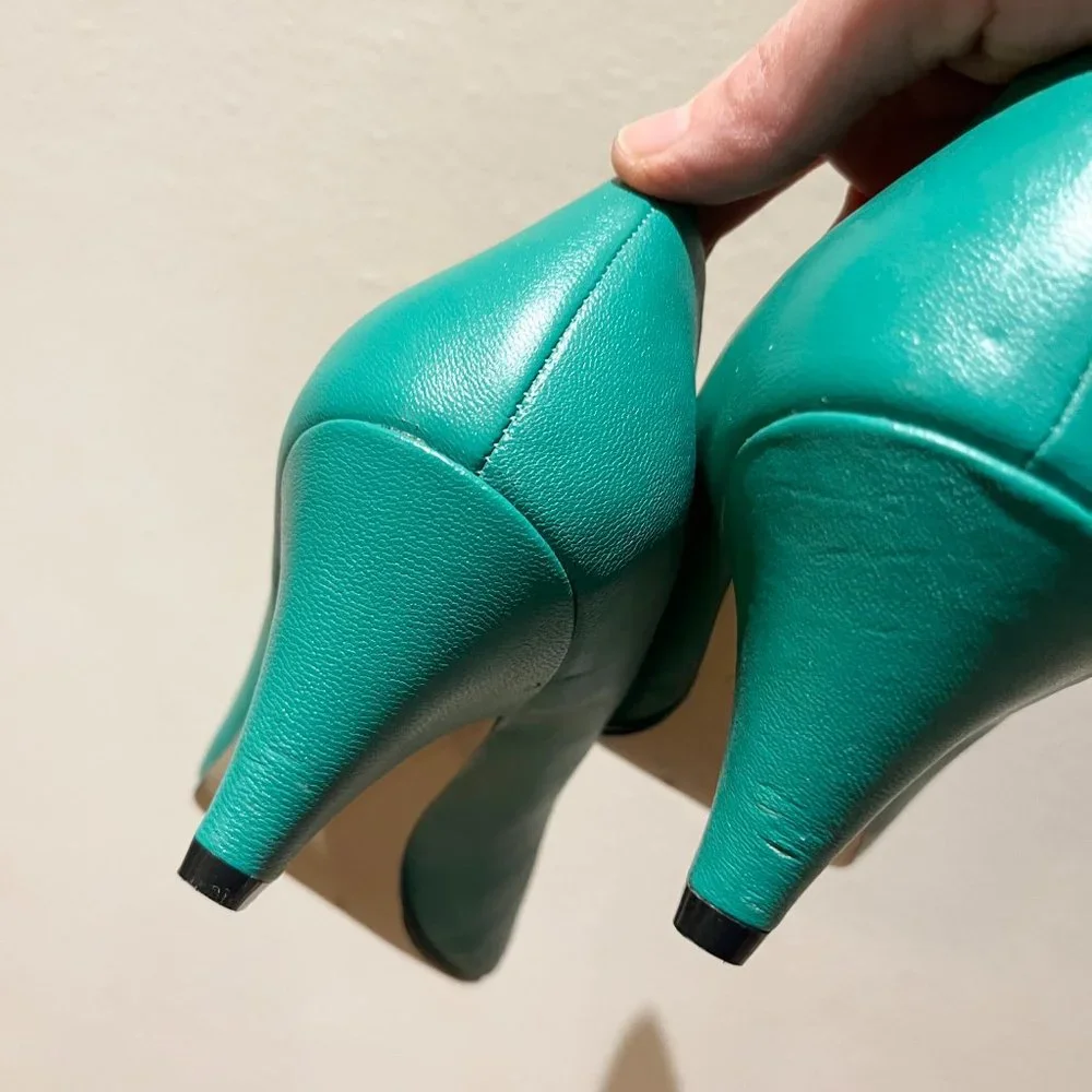 Emerald Green Heels - Size 9 - Seychelles - Super Cute - Picture 16 of 16